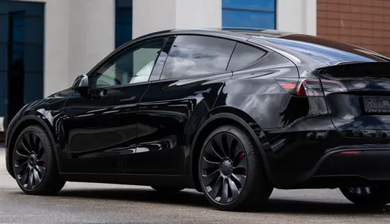 Voor Een Taxi Rit Met Een Tesla
