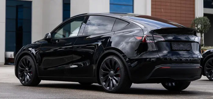 Voor Een Taxi Rit Met Een Tesla