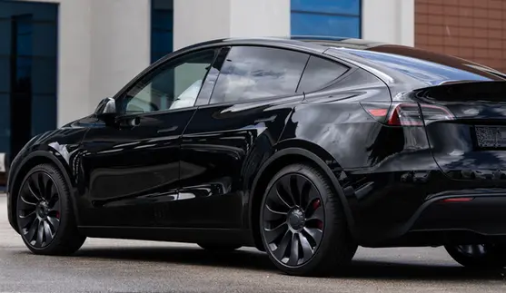 Voor Een Taxi Rit Met Een Tesla